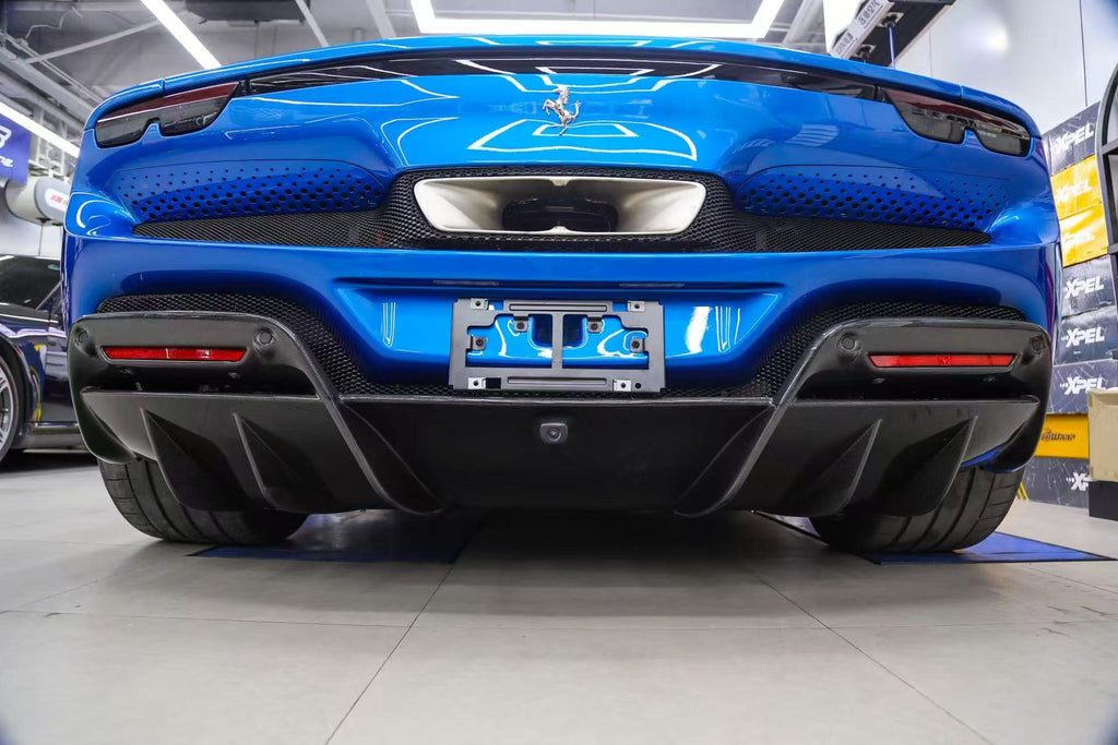 Ferrari 296 GTB Carbon Fiber Body Kit — Front Lip, Side Skirts & Rear Diffuser