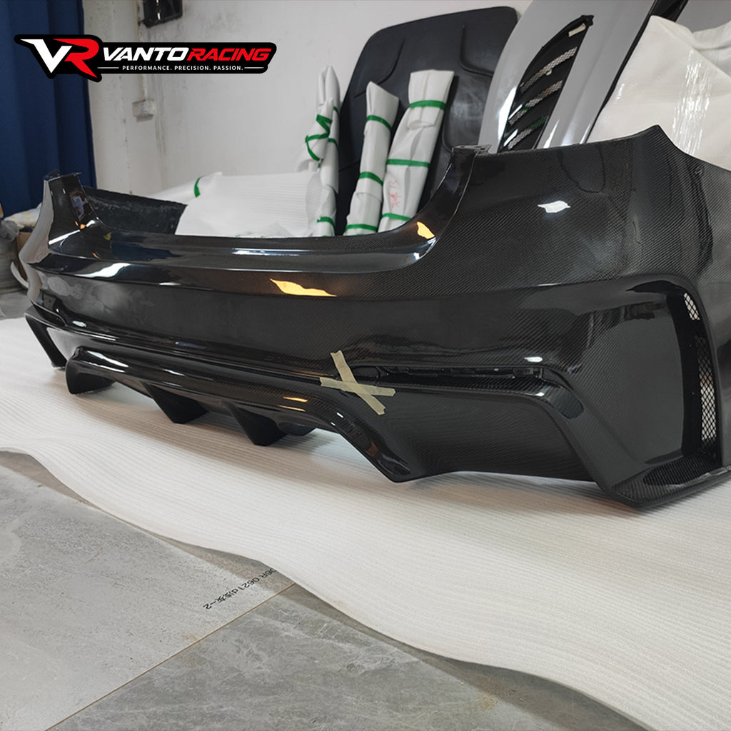 BMW M3 M4 (F80 / F82) Style-3D Full Carbon Fiber Front Bumper | Direct Replacement