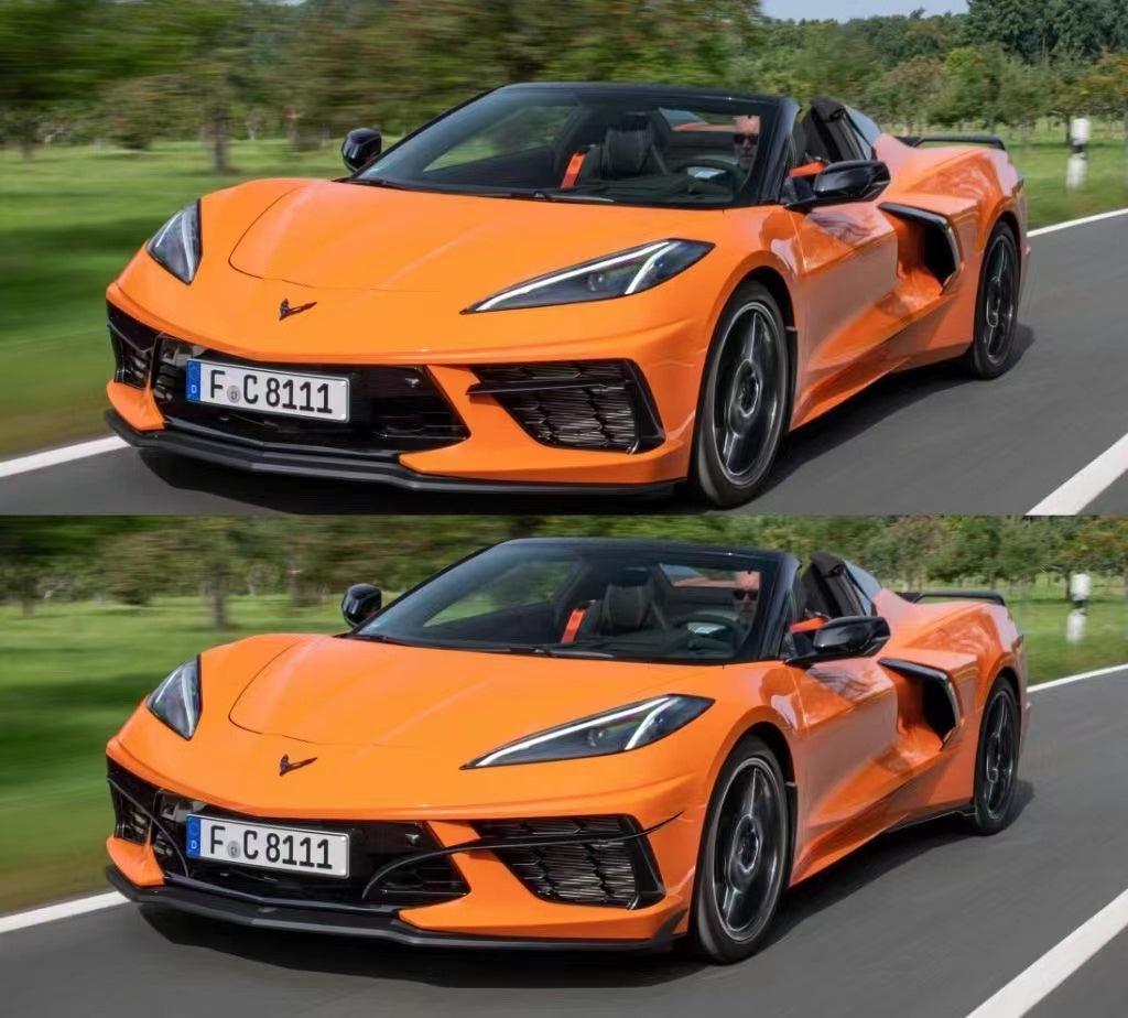 Corvette C8 Dry Carbon Fiber Front Lip, Front Canards & Rear Diffuser