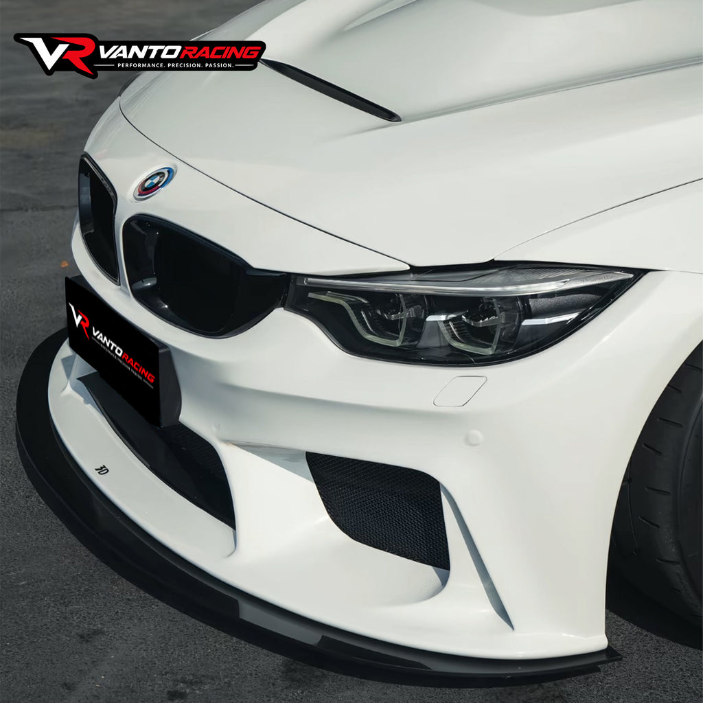 BMW M3 M4 (F80 / F82) Style-3D Full Carbon Fiber Front Bumper | Direct Replacement