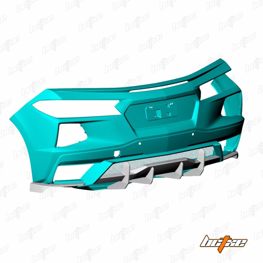 Corvette C8 Dry Carbon Fiber Front Lip, Front Canards & Rear Diffuser