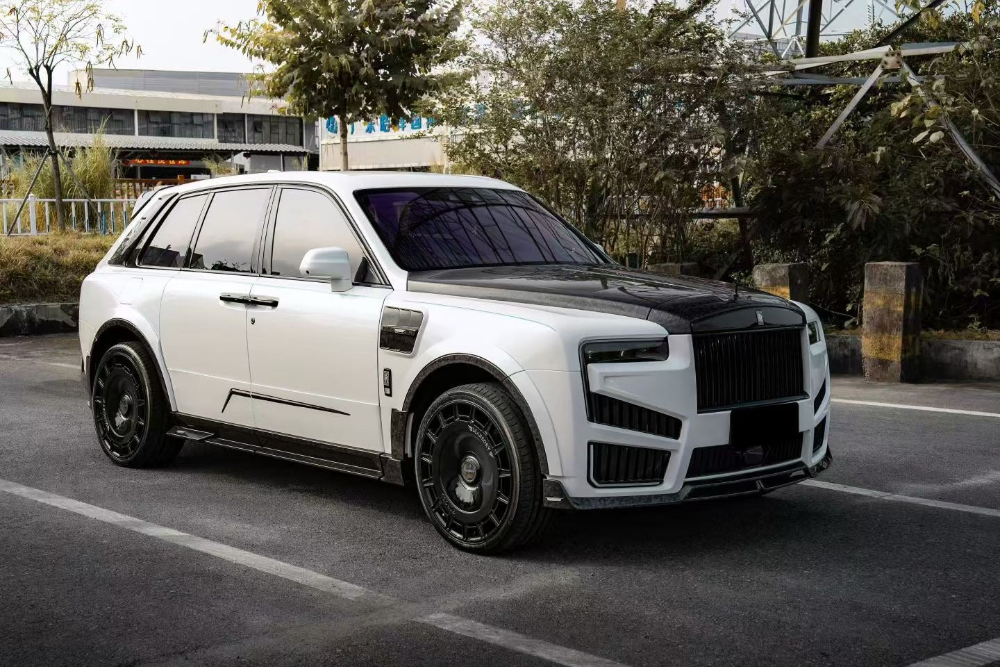 Rolls-Royce Cullinan 2025 MSY Acuan Logam Gentian Karbon Kering Tempa Kit Badan