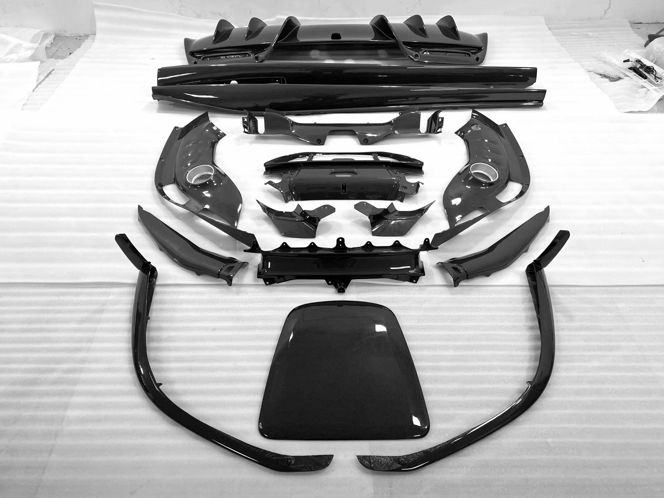 Ferrari 296 GTB Carbon Fiber Body Kit — Front Lip, Side Skirts & Rear Diffuser