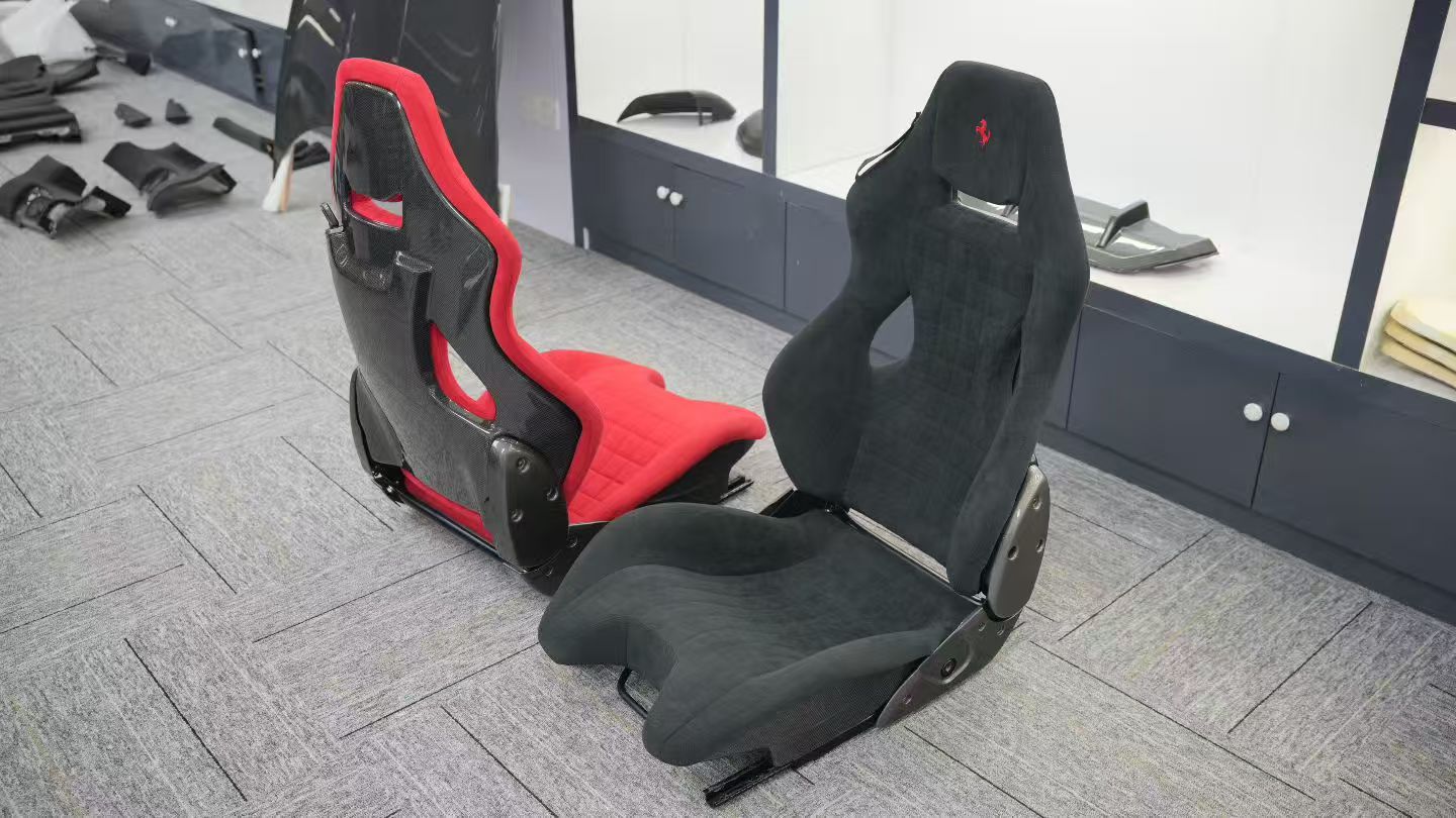 Lightweight Dry Carbon Fiber Racing Seat | Universal Fit & Ferrari Dedicated Models