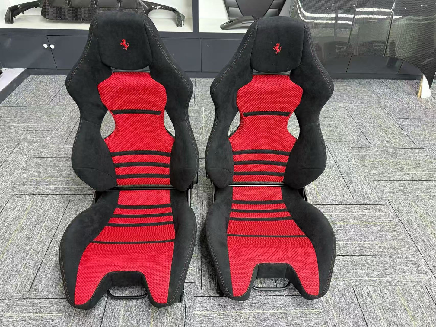Lightweight Dry Carbon Fiber Racing Seat | Universal Fit & Ferrari Dedicated Models