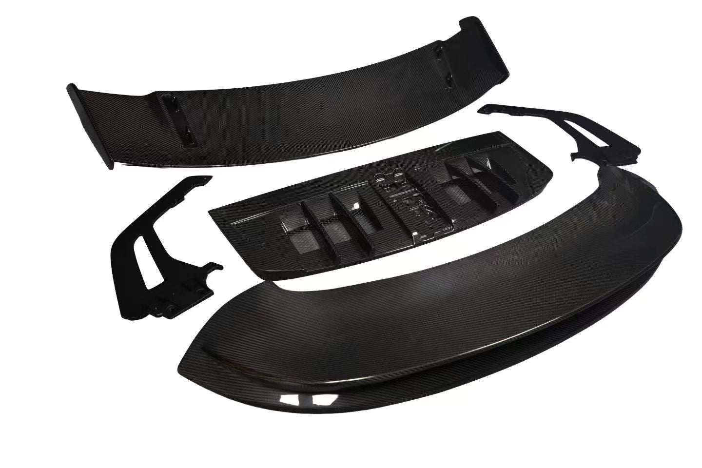 Porsche 911 992.1 GT3 Style Dry Carbon Fiber Hood Spoiler | Vertical & Horizontal Brake Light Options
