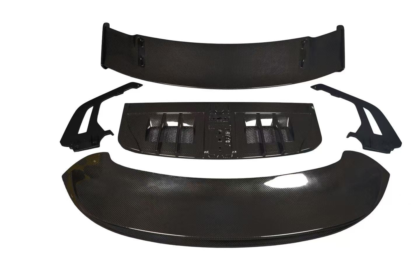 Porsche 911 992.1 GT3 Style Dry Carbon Fiber Hood Spoiler | Vertical & Horizontal Brake Light Options