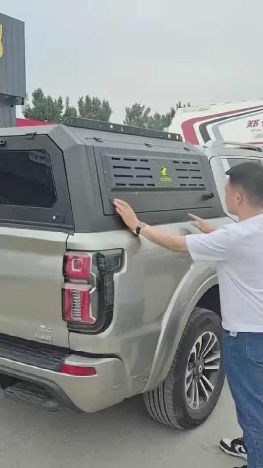Pickup Truck Aluminum Tonneau Cover | Hard Lid & Hydraulic Flat Cap with Roof Rack Options